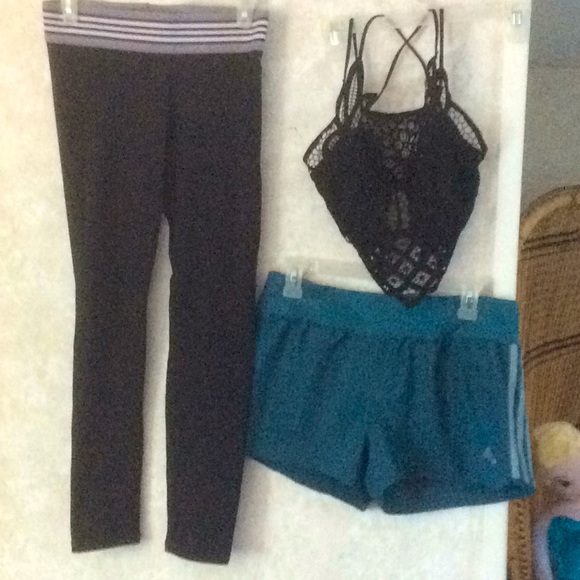 Addias , Aero , Shein Pants - ADDIAS SHORTS AERO LEGGINS